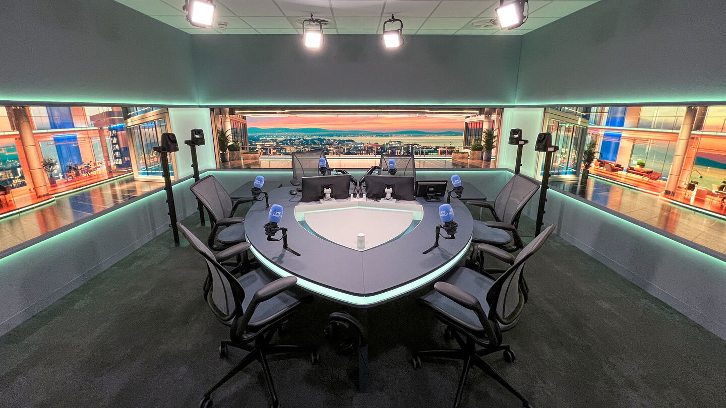 The RTÉ studios incorporate both traditional baseband and IP infrastructure