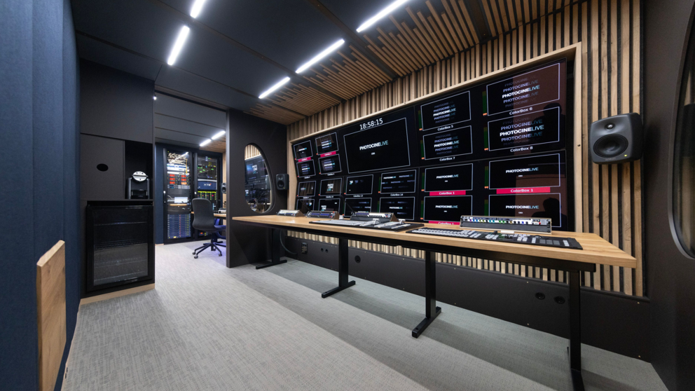 The PhotoCineLive cinematic universe: Inside its new OB (in the IBC outdoor exhibits area)
